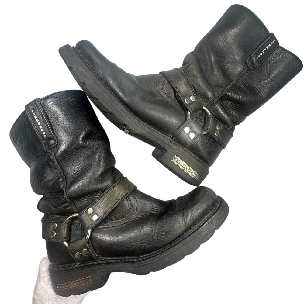 Ariat Harness Motorcycle Boots Waterproof Black Leather